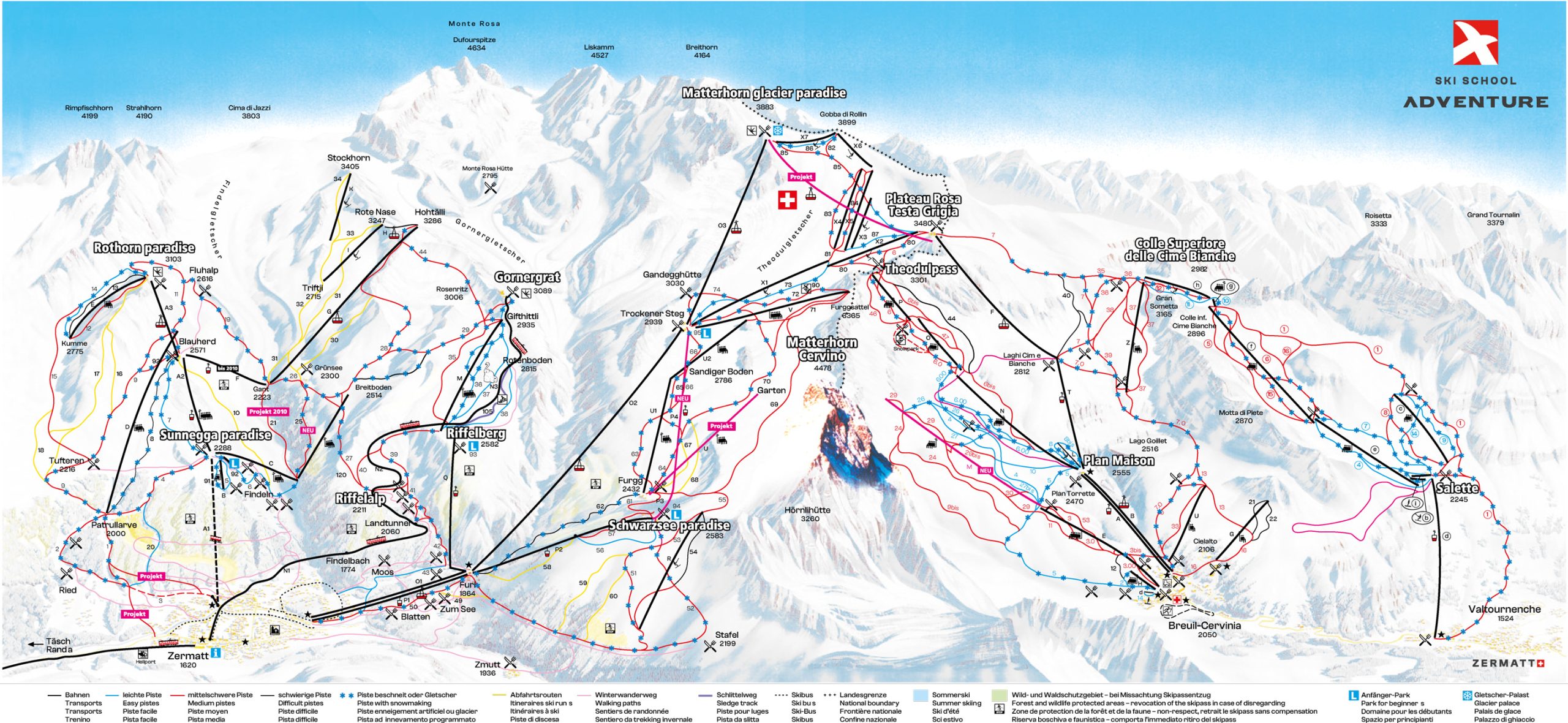 Zermatt Piste Map